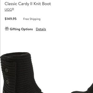Black knit ugh boots